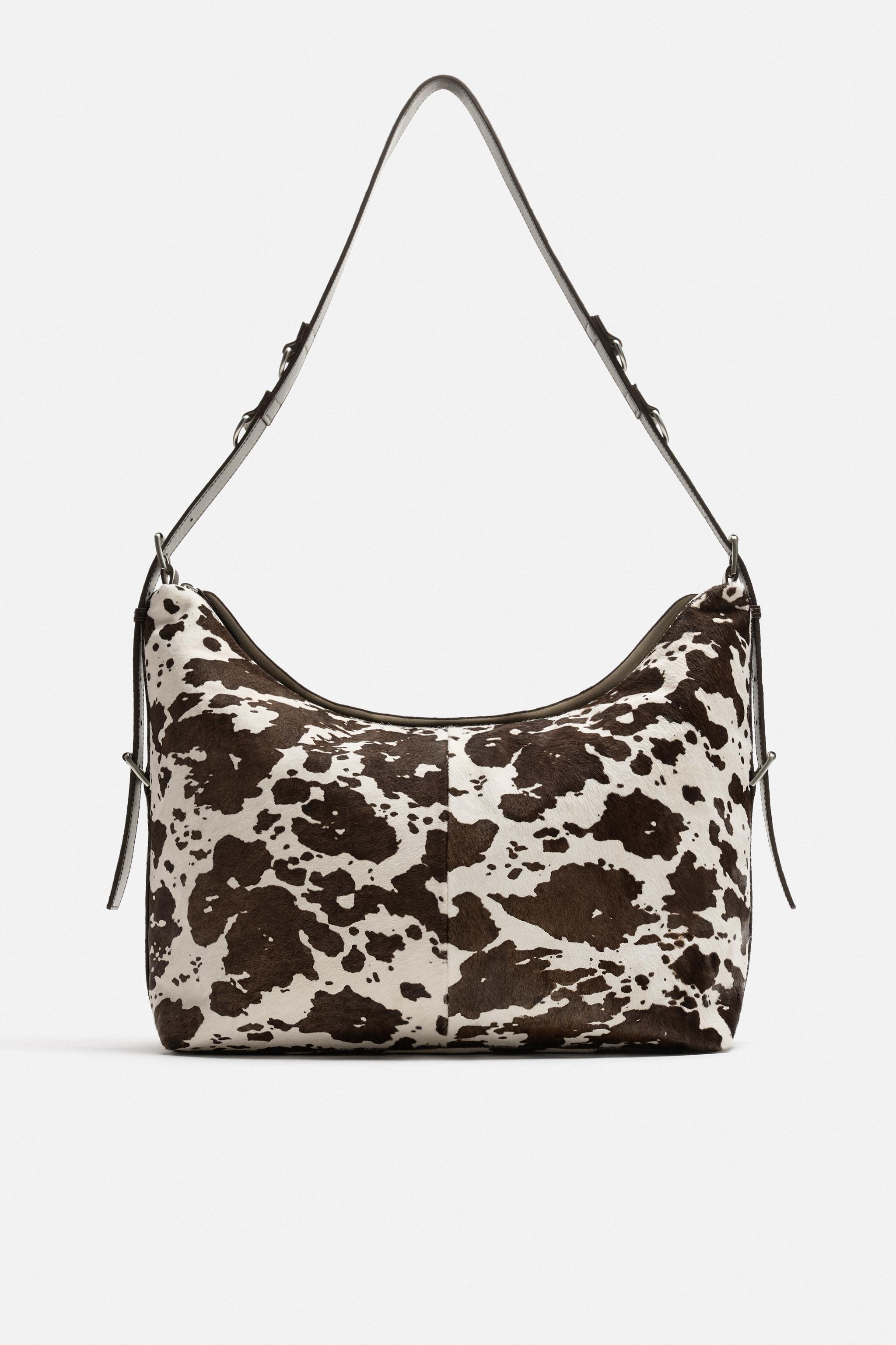 ANIMAL PRINT LEATHER SHOPPER BAG